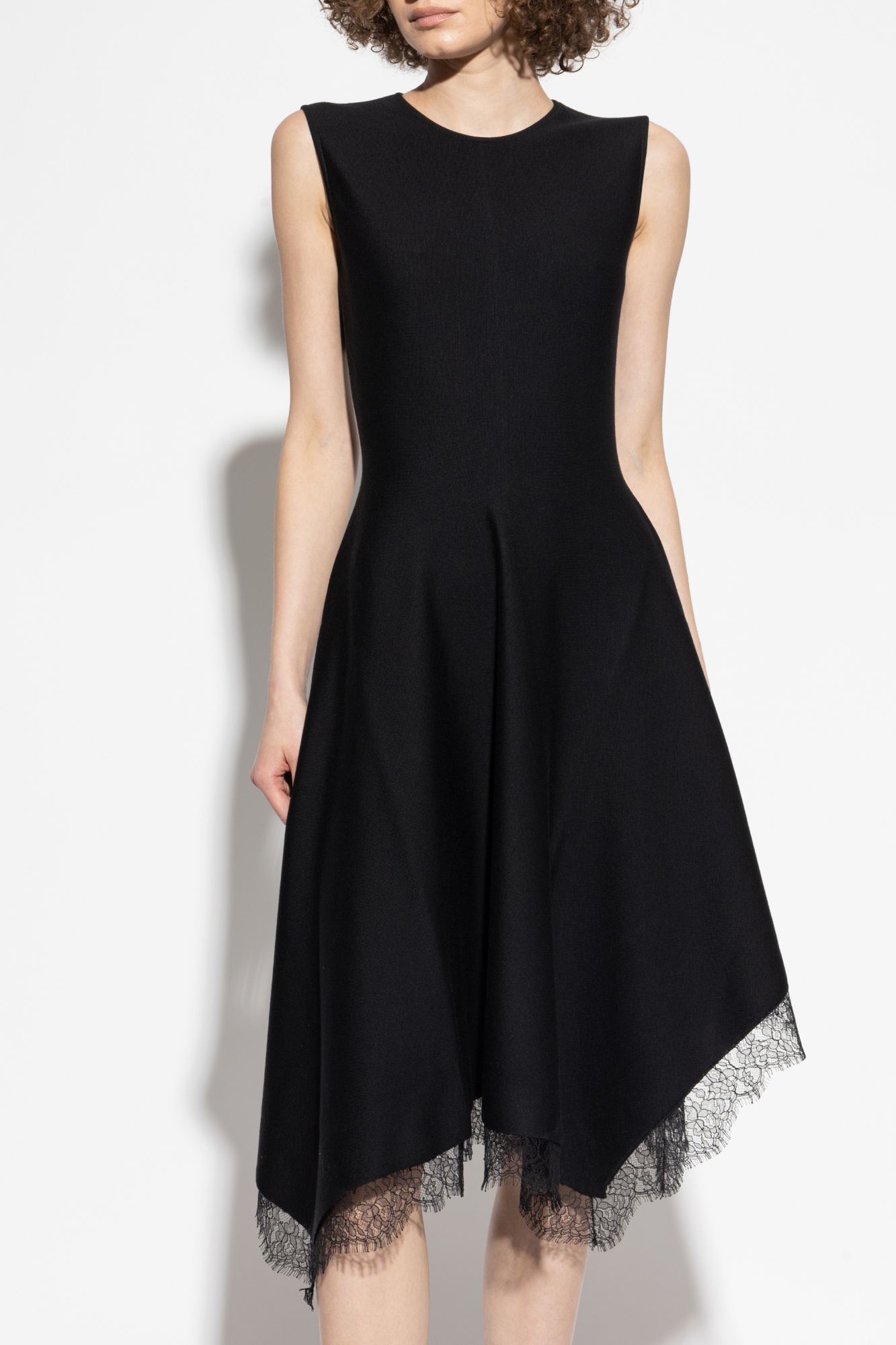 Black Asymmetrical sleeveless dress Alexander McQueen